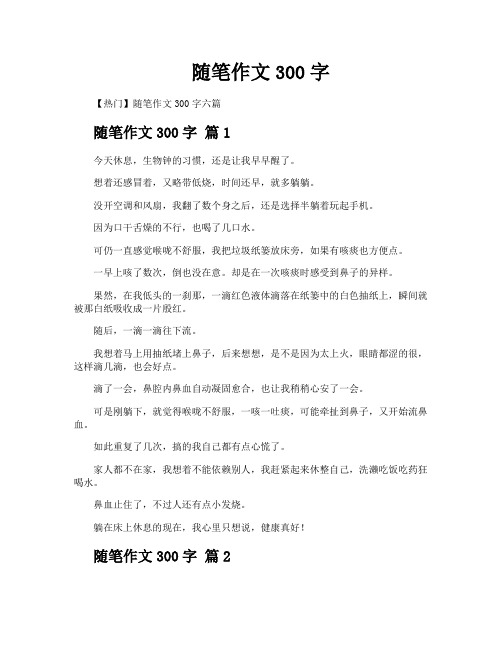 随笔作文300字