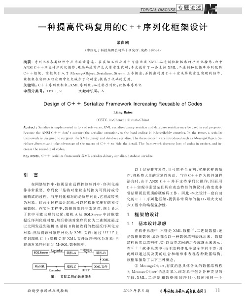 一种提高代码复用的C序列化框架设计