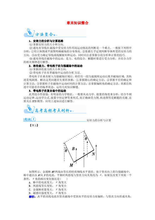 高考物理总复习(知能要求+课前自修+随堂训练)第九章 磁场章末知识整合