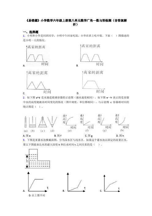 《易错题》小学数学六年级上册第八单元数学广角—数与形检测(含答案解析)