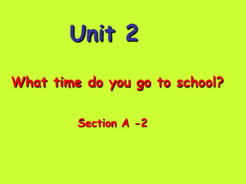 人教版七年级下Unit2 Section A(2c-3c)课件(共15张PPT)