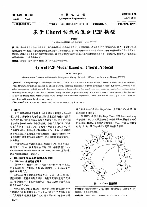 基于Chord协议的混合P2P模型