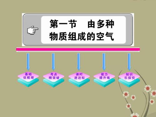 【金榜学案】-九年级化学上册 2.1由多种物质组成的空气配套课件 沪教版