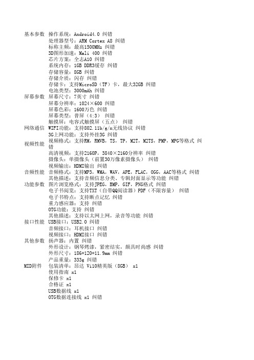 MID参数