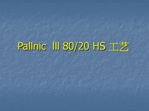 电镀工艺-Pallnic  lll 8020 HS 工艺