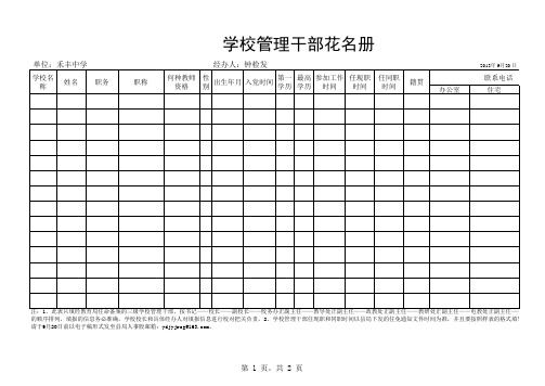 学校管理干部花名册