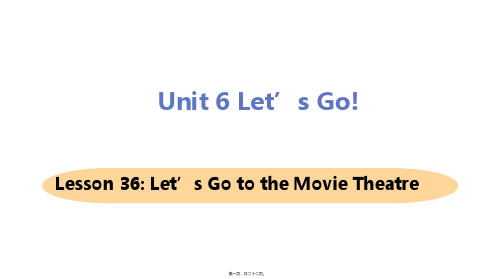 冀教版七年级上册英语Unit 6 Let’s Go! Lesson 36课件