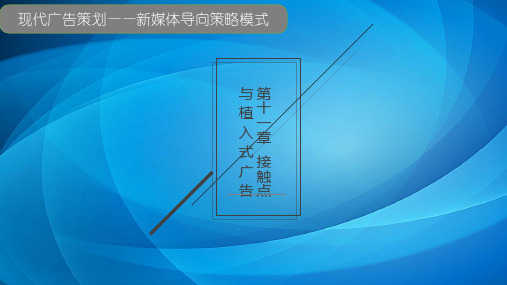 现代广告策划 新媒体导向策略模式 第十一章