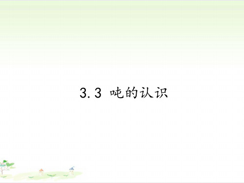 新人教版《吨的认识》课件(完整版)1