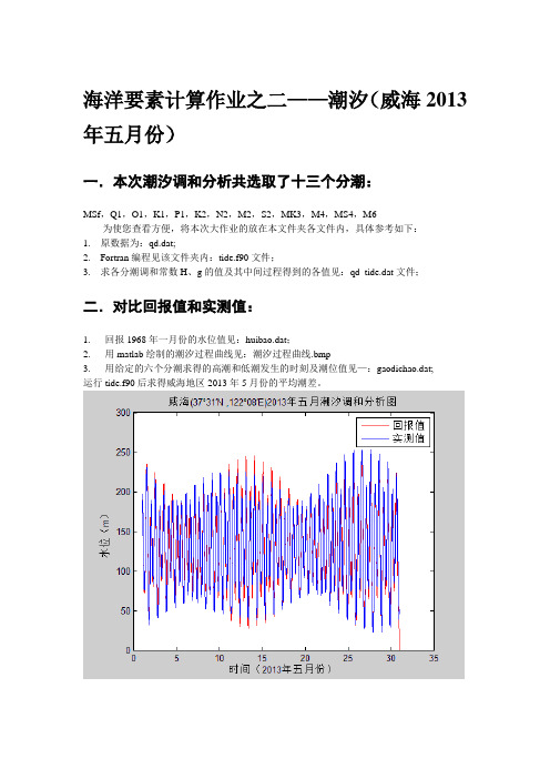 海洋要素计算(潮汐)