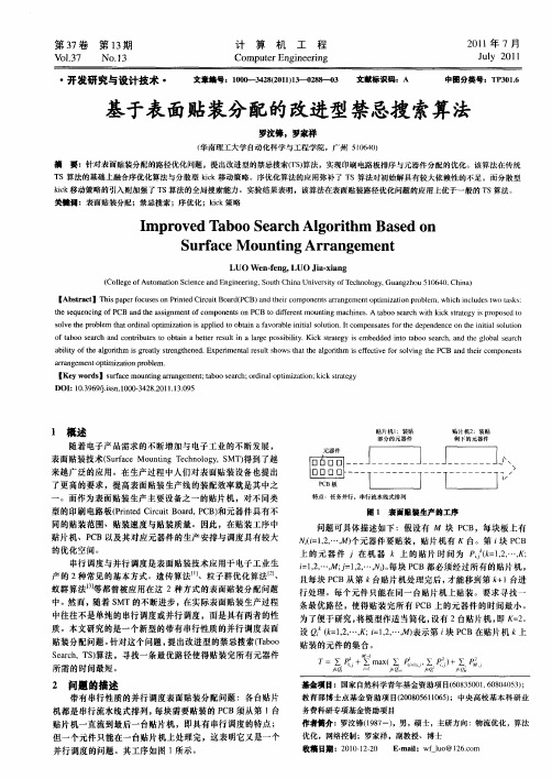 基于表面贴装分配的改进型禁忌搜索算法