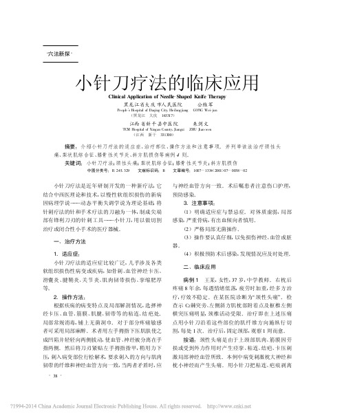 小针刀疗法的临床应用_公维军