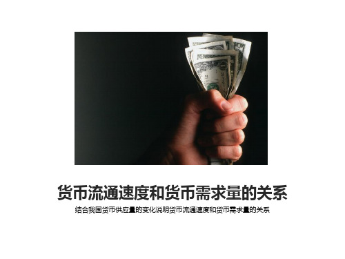 财政与金融货币流通速度和货币需求量的关系