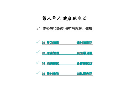 中考达州生物复习课件：第八单元 传染病和免疫 用药与急救、健康(共45张PPT)