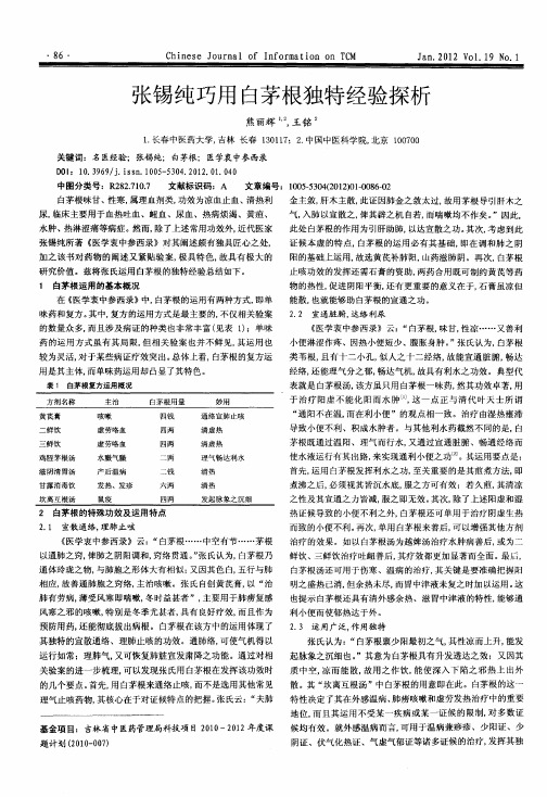 张锡纯巧用白茅根独特经验探析