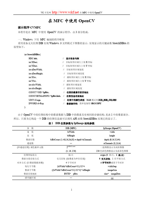 在MFC中使用OpenCV教程