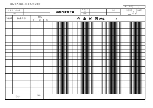 标准作业三票(模板)