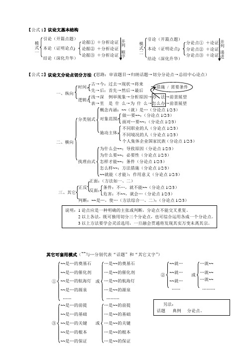 爆强作文公式(有示范有练习)