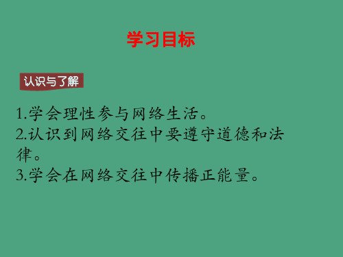 部编版八年级上册道法课件(含习题)  合理利用网络