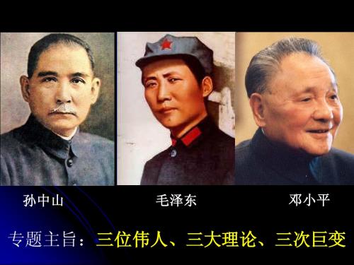 专题主旨三位伟人