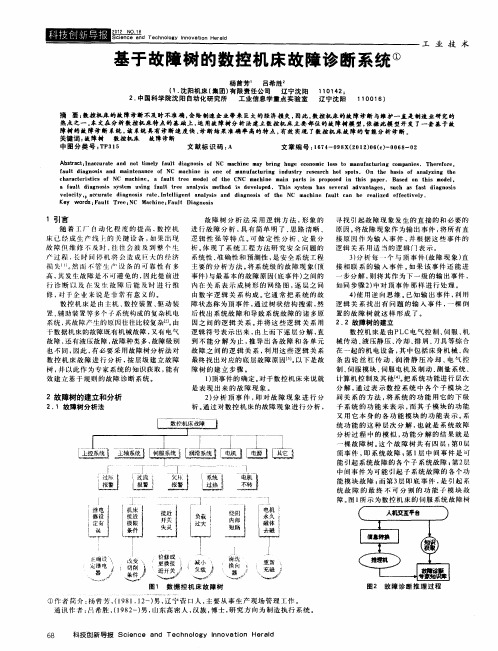 基于故障树的数控机床故障诊断系统