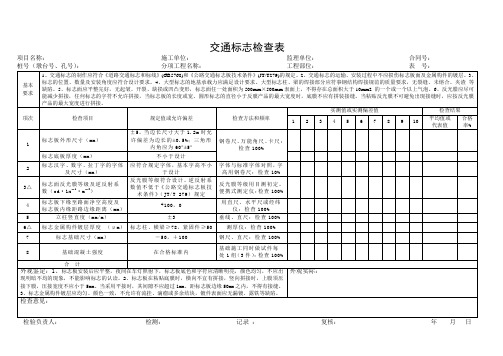 交通安全设施检查表 2