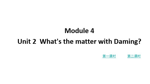 外研版英语(三起)五年级上册Module 4 Unit 2  What's the matter with Daming 课件