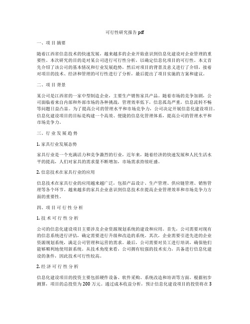 可行性研究报告 pdf