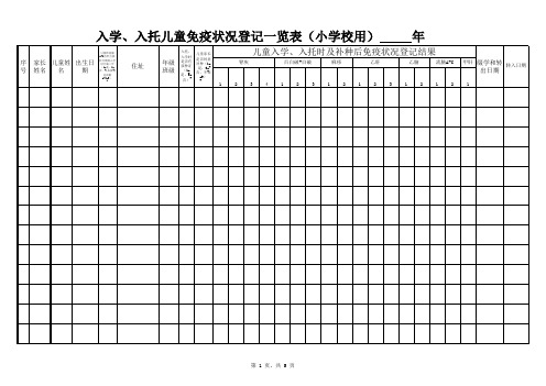 19八堡乡中心幼儿园 预防接种登记表 - - 副本(2)