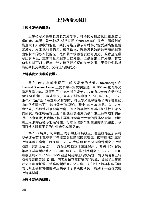 上转换发光材料