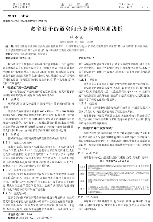 宽窄巷子街道空间形态影响因素浅析