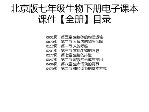 北京版七年级生物下册电子课本课件【全册】