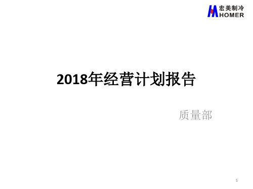 某公司经营计划报告(PPT 30页)