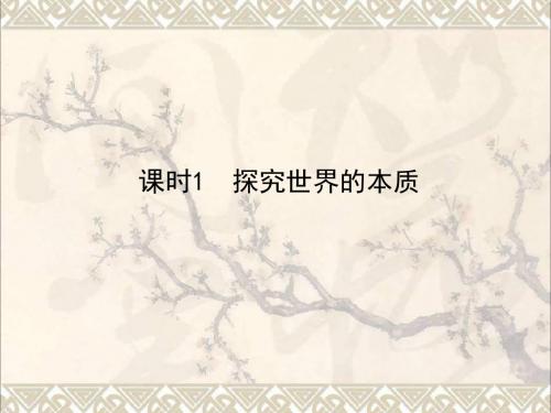 2018高考政治一轮复习4.2.1探究世界的本质课件新人教版必修4