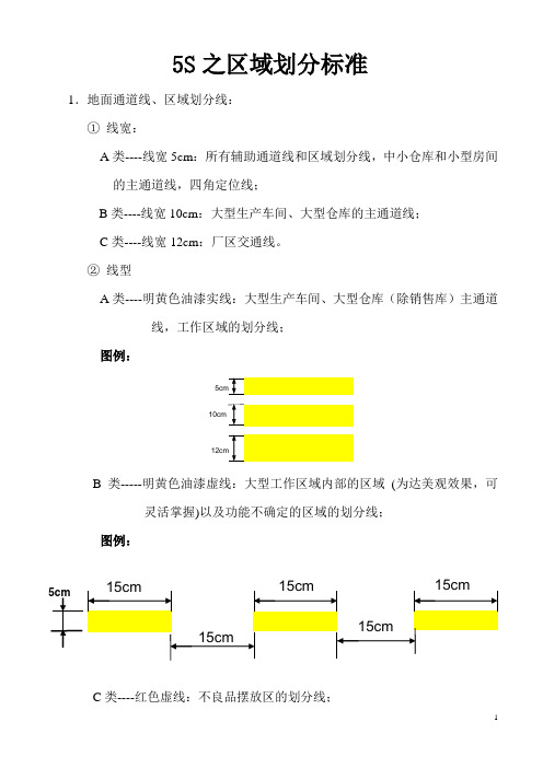 5S之区域划分标准大全