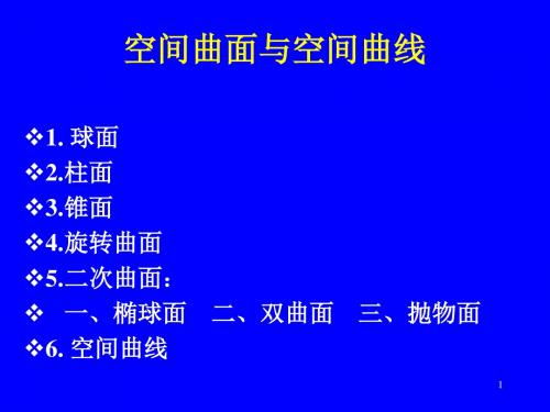 空间曲面与曲线 (2)