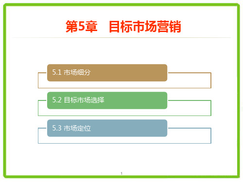 第5章 目标市场营销 《市场营销学》PPT课件