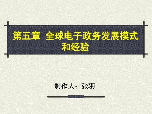 第五全球电子政务发展模式和经验-文档资料