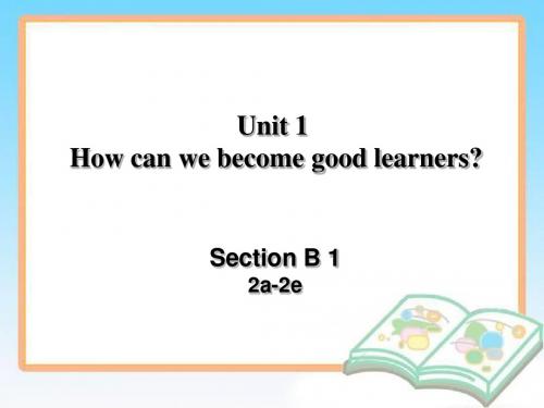 人教2011课标版初中英语九年级全册unit1Section B1 2a—2e(共20张PPT)