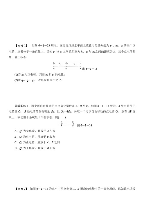 静电场  题型归纳