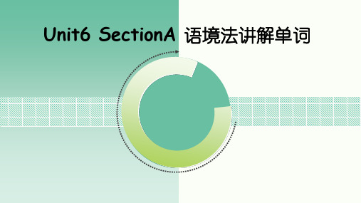 八上英语Unit6_SectionA_语境法讲解单 词