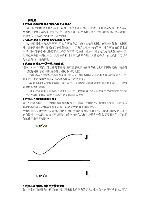 国际经济学期末复习重点（全）