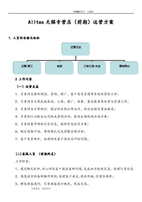 天猫商城运营和人员架构