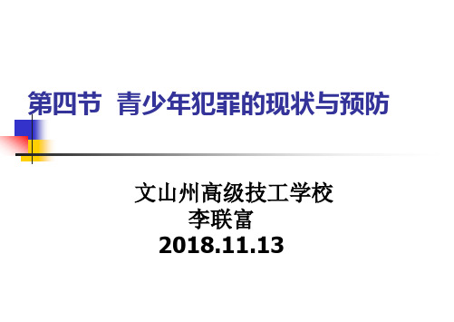 青少年犯罪的现状与预防(辅助课件20181113)