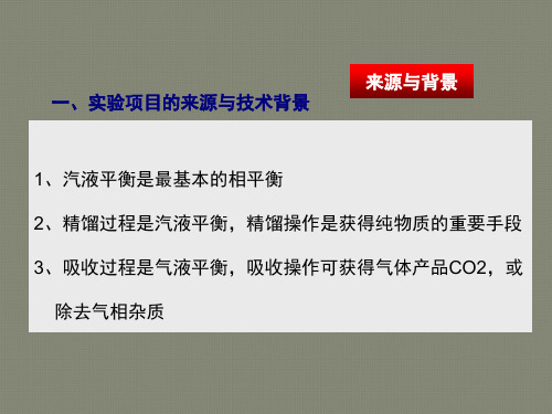 二元系统汽液平衡数据测定专业实验