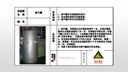 现场危险源风险点安全告知牌(储气罐)