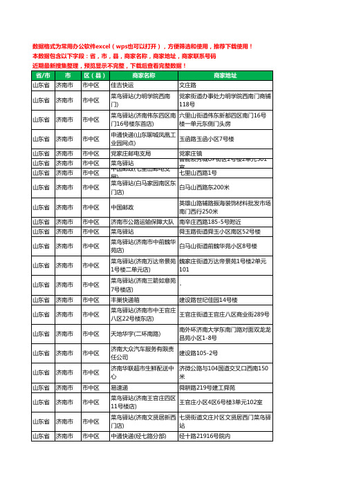 2020新版山东省济南市市中区运输工商企业公司商家名录名单黄页联系电话号码地址大全406家