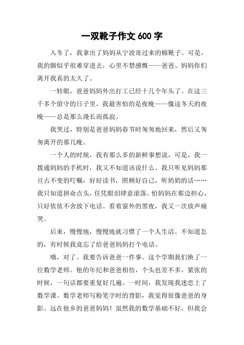一双靴子作文600字