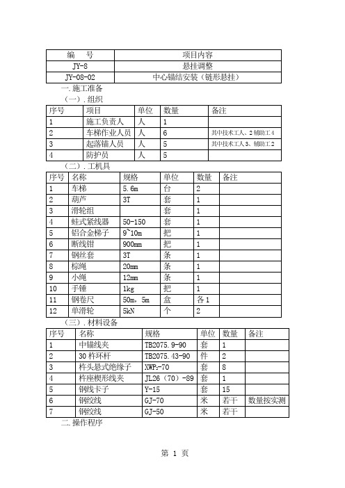 接触网中锚安装工艺陕振岗修改(孙立聘)9页word文档