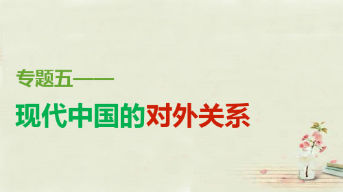 高中历史人民版必修1新时期的外交政策与成就 课件PPT